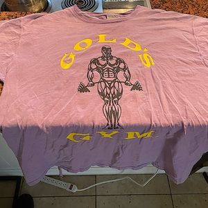 golds gym purple graphic tee